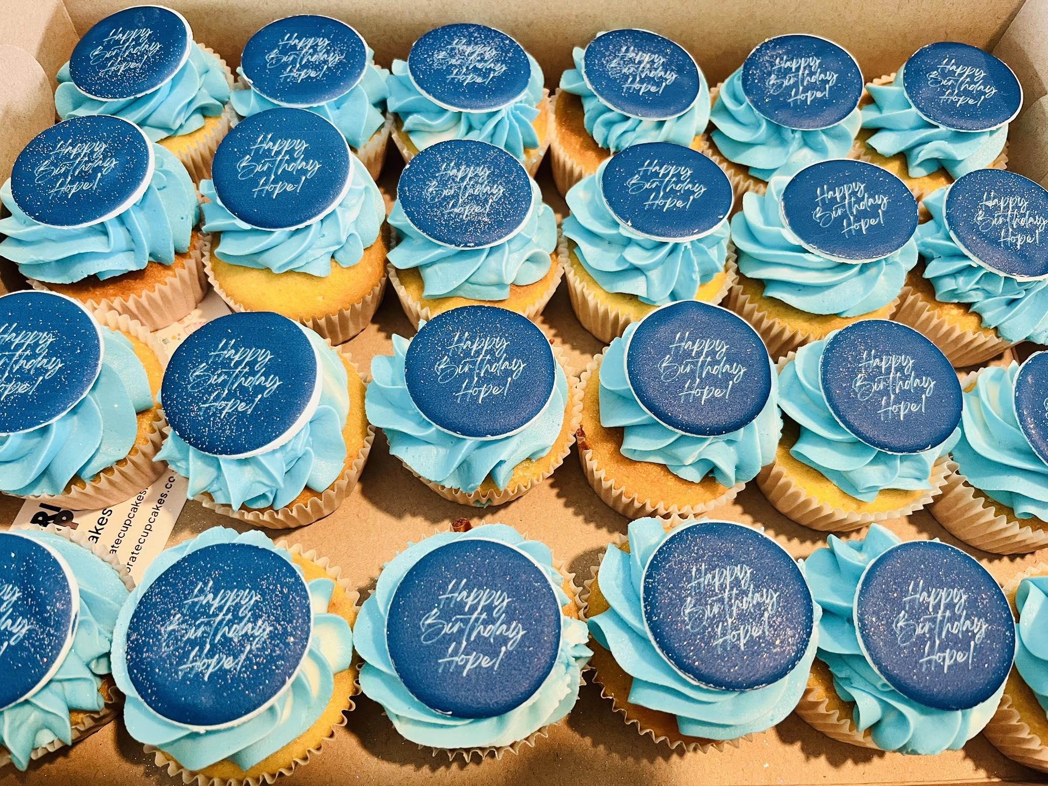 Happy birthday logo cupcakes Cape Town Happy birthday logo cupcakes Cape Town